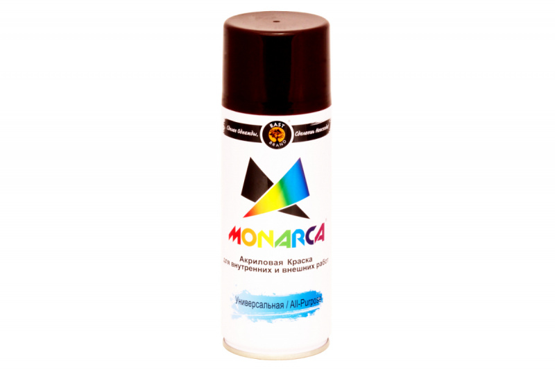 Краска универсальная аэрозольная акриловая Eastbrand Monarca RAL 8017 шоколадно-коричневая 520 мл.