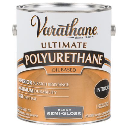 Лак для внутренних работ уретан-алкидный органорастворимый Varathane Premium Polyurethane полуглянцевый 3,78 л.