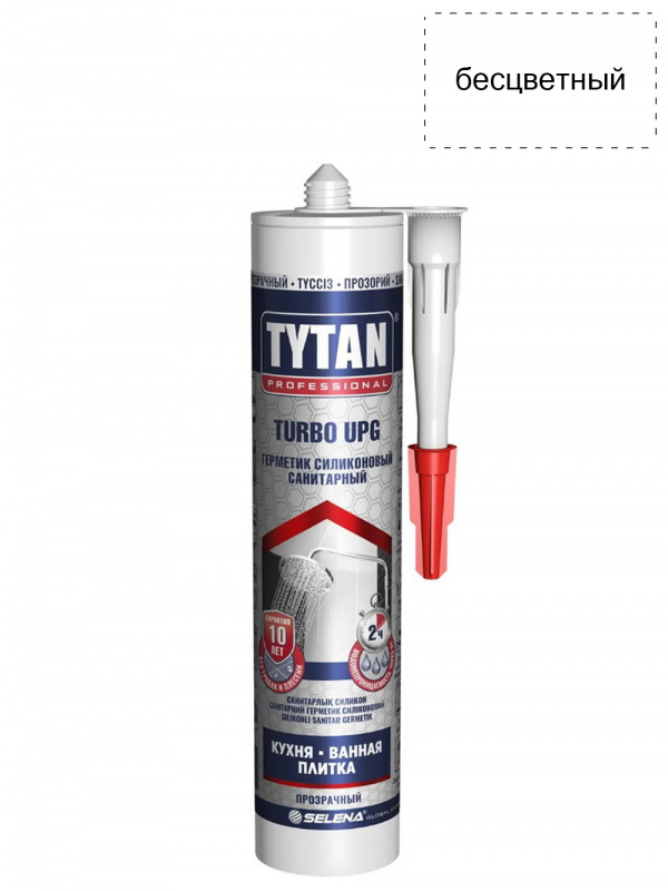 Герметик силиконовый санитарный Tytan Professional UPG TURBO белый 280 мл.