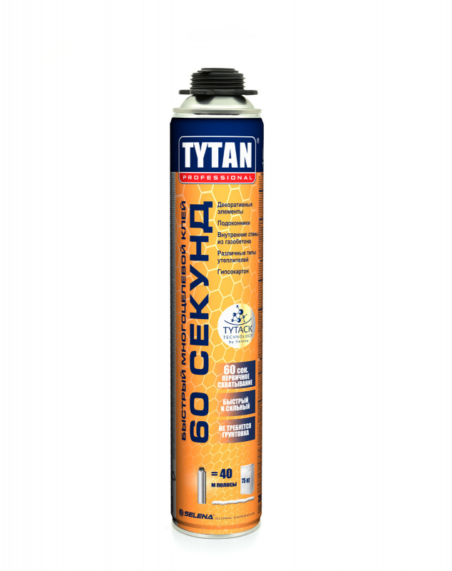 Пена-клей профессиональная Tytan Professional 60 Секунд 750 мл.