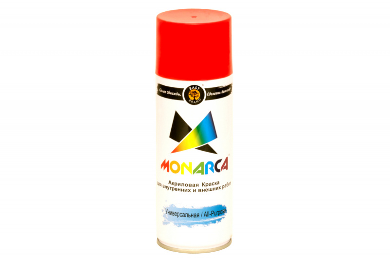 Краска универсальная аэрозольная акриловая Eastbrand Monarca RAL 3020 светофорно-красная 520 мл.