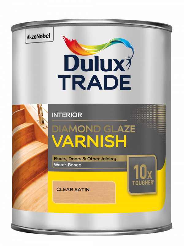 Лак паркетный на водной основе Dulux Diamond Glaze полуматовый 1 л.
