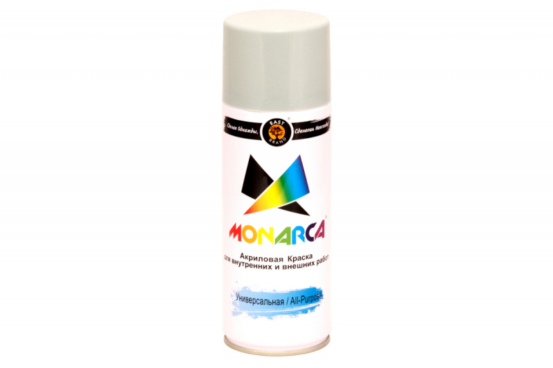 Краска универсальная аэрозольная акриловая Eastbrand Monarca RAL 7004 сигнально-серая 520 мл.