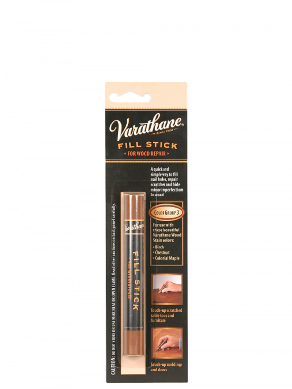 Карандаш заполняющий восковый Varathane Fill Stick №3 берёза, каштан, колониальный клён 16 г.