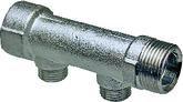 Коллектор для водоснабжения из латуни S 1", 3 выхода 1/2" Uponor
