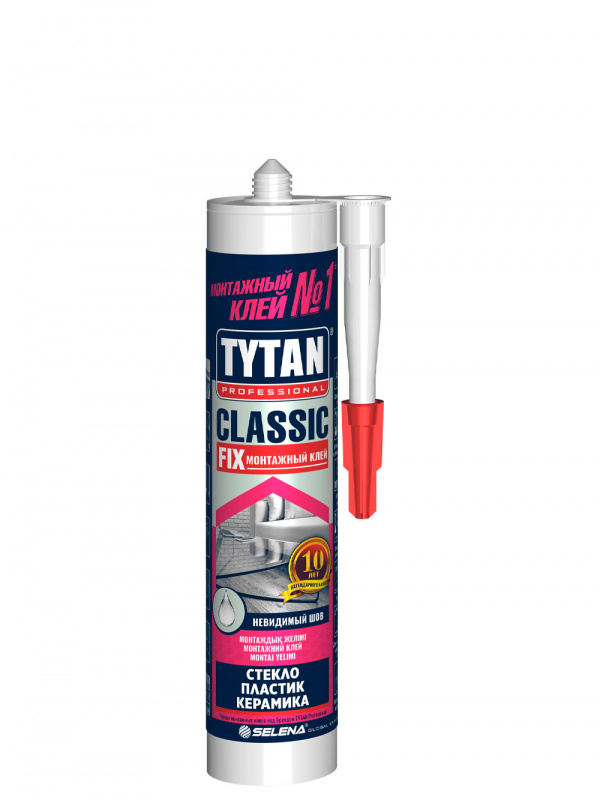 Клей монтажный универсальный Tytan Professionall Classic fix прозрачный 310 мл.
