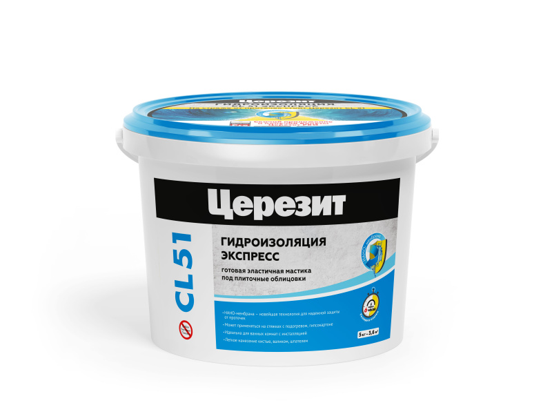 Мастика гидроизоляционная полимерная Церезит CL 51 5 кг