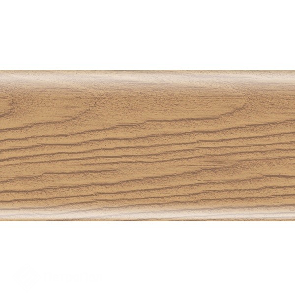 Плинтус напольный ПВХ с кабель-каналом Рико Лео 165 Дуб коньячный