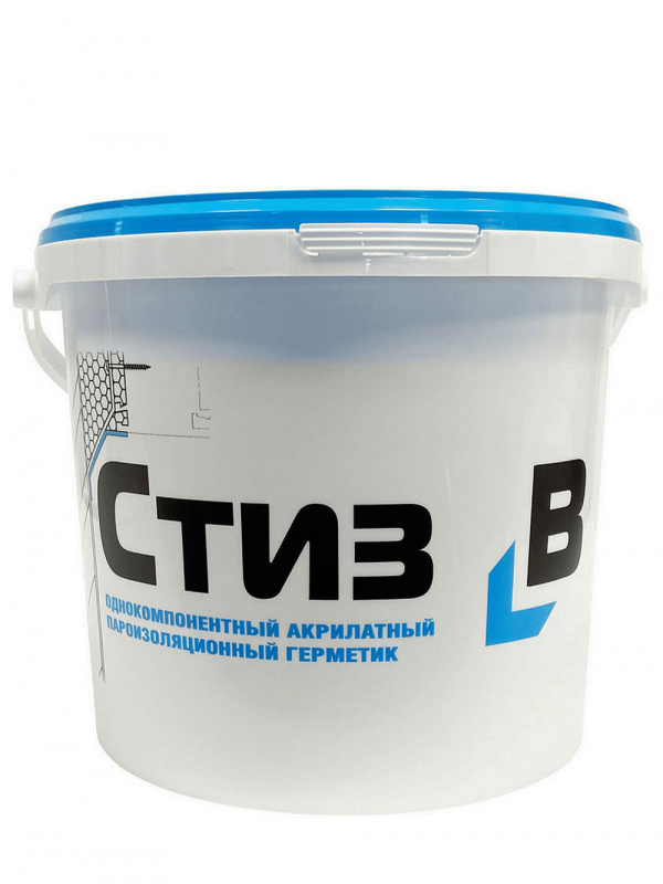 Герметик акрилатный паропроницаемый Сази Стиз В белый 7 кг.