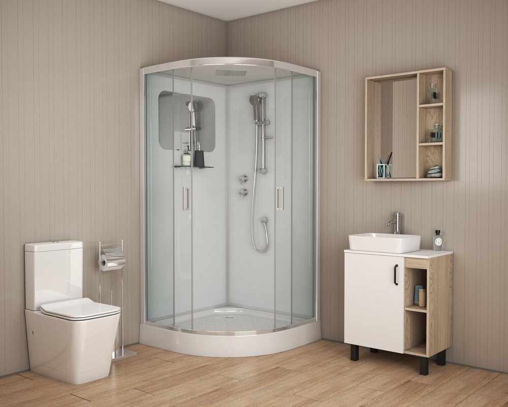 Душевая кабина Niagara Premium NG- 6002-01, 100х100х210, белая, прозрачная, хром