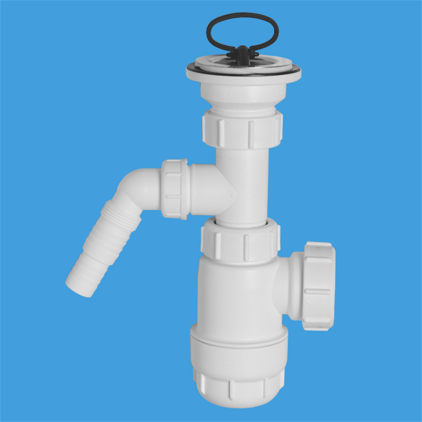 Сифон для раковины McAlpine MRW240WM 1 1/4*32мм с выпуском, с отводом